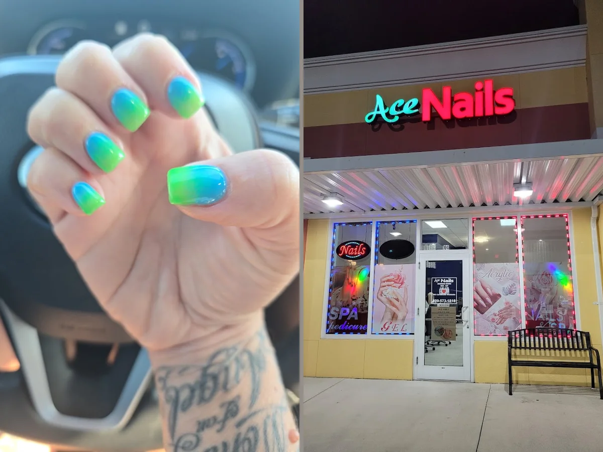 Manicured hands with glossy nail polish